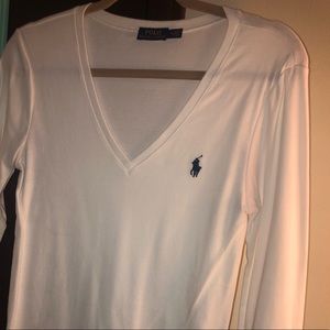 Polo long sleeve vneck shirt
